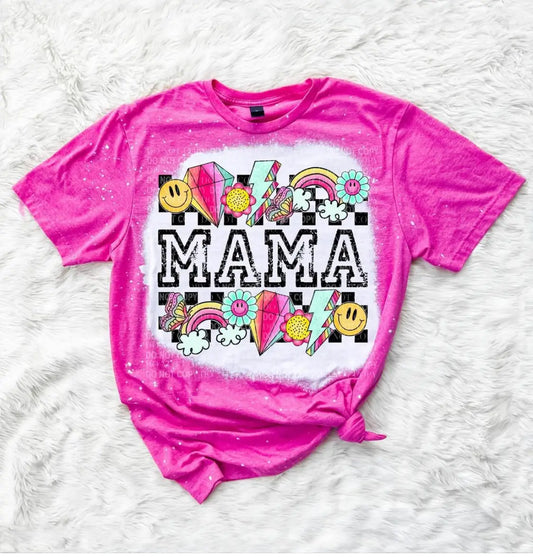 Mama Retro Bleached Shirt